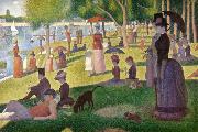 Georges Seurat Sunday Afternoon of the Island of La Grande Jatte (mk09) oil painting